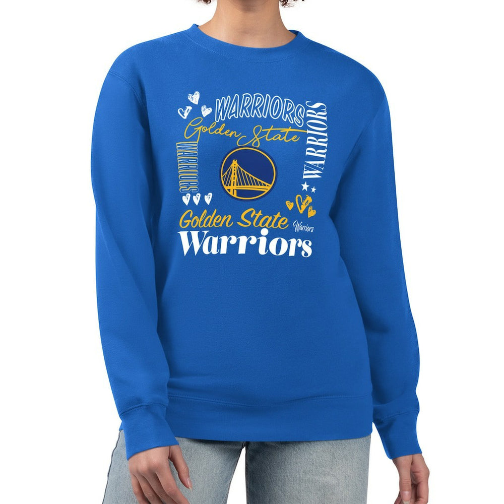 Golden State Warriors G-III 4Her by Carl Banks Women's Collage Team Graphic Fleece Pullover Sweatshirt Royal