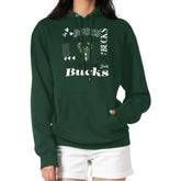 Milwaukee Bucks G-III 4Her by Carl Banks Women's Team Collage Graphic Fleece Pullover Hoodie Green