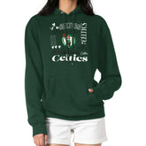 Boston Celtics G-III 4Her by Carl Banks Women's Team Collage Graphic Fleece Pullover Hoodie Green
