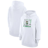 Boston Celtics G-III 4Her by Carl Banks Women's Team Collage Graphic Fleece Pullover Hoodie White