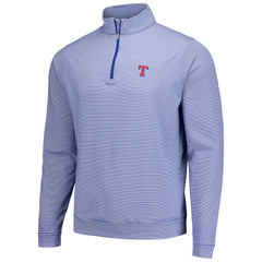 Texas Rangers Peter Millar Perth Sugar Stripe Performance Quarter-Zip Top Sale