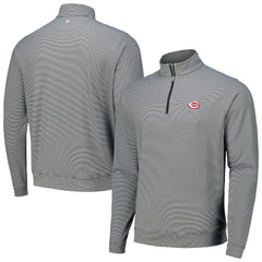 Cincinnati Reds Peter Millar Perth Sugar Stripe Performance Quarter-Zip Top Sale