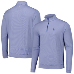 Los Angeles Dodgers Peter Millar Perth Sugar Stripe Performance Quarter-Zip Top for sale