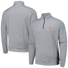 St. Louis Cardinals Peter Millar Perth Sugar Stripe Performance Quarter-Zip Top Outlet