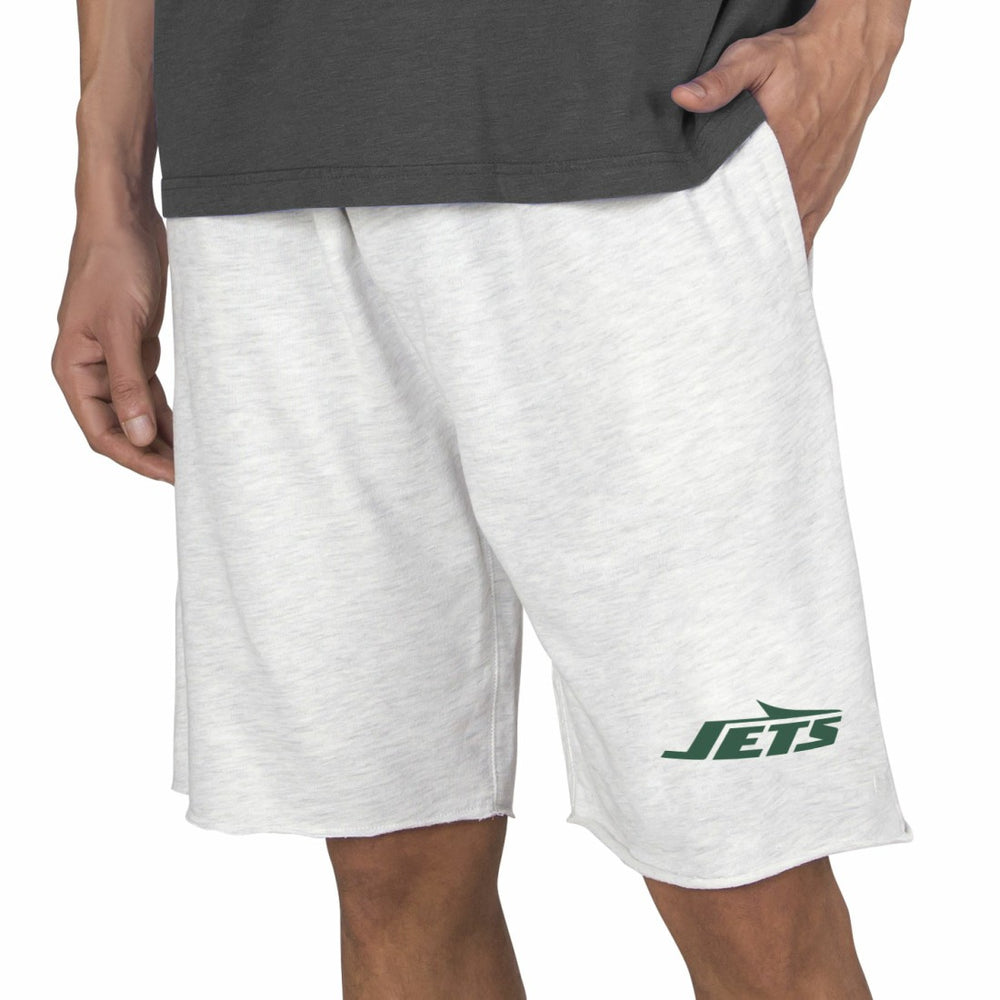 New York Jets Concepts Sport Mainstream Tri-Blend Terry Shorts - Oatmeal - NFL
