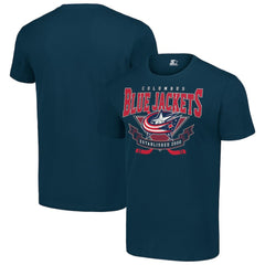 Columbus Blue Jackets Starter Team Logo Graphic T-Shirt - Navy | NHL Lifestyle