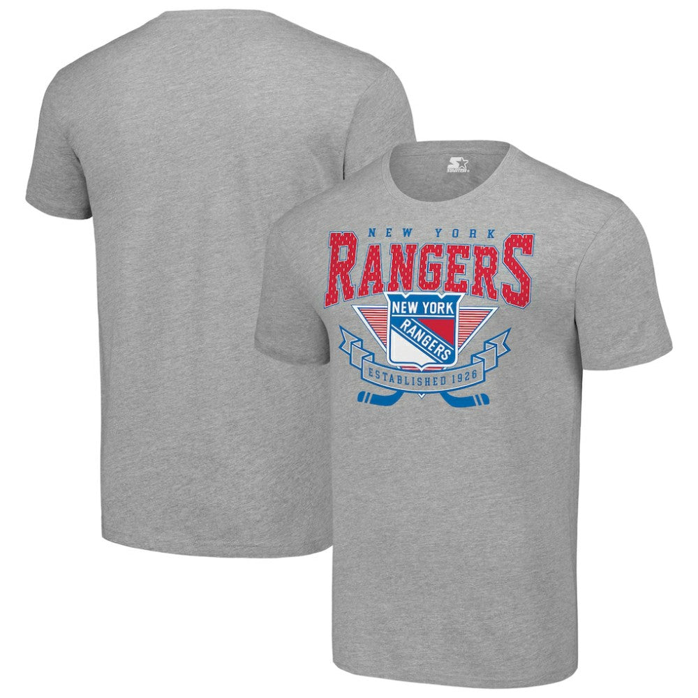 New York Rangers Starter Team Logo Graphic T-Shirt - Heather Gray | NHL near me