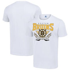 Boston Bruins Starter Team Logo Graphic T-Shirt - White | NHL Lifestyle