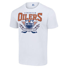 Edmonton Oilers Starter Team Logo Graphic T-Shirt - White | NHL Lifestyle