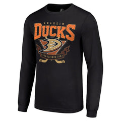 Anaheim Ducks Starter Team Logo Graphic Long Sleeve T-Shirt - Black | NHL Lifestyle