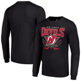 New Jersey Devils Starter Team Logo Graphic Long Sleeve T-Shirt - Black | NHL Lifestyle