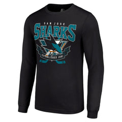 San Jose Sharks Starter Team Logo Graphic Long Sleeve T-Shirt - Black | NHL on sale