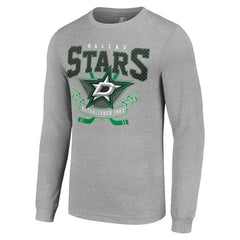 Dallas Stars Starter '80s Inspired Team Logo Long Sleeve T-Shirt - Heather Gray | NHL on sale