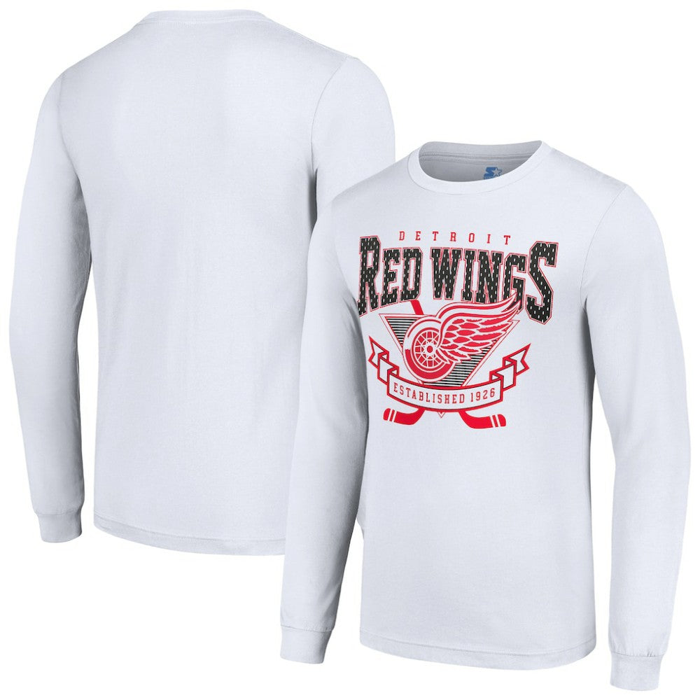 Detroit Red Wings Starter Team Logo Graphic Long Sleeve T-Shirt - White | NHL online