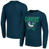 Vancouver Canucks Starter Team Logo Graphic Long Sleeve T-Shirt - Navy | NHL Lifestyle