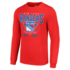 New York Rangers Starter Team Logo Graphic Long Sleeve T-Shirt - Red | NHL Clearance
