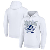 Tampa Bay Lightning Starter Team Logo Graphic Fleece Tri-Blend Pullover Hoodie - White | NHL near me