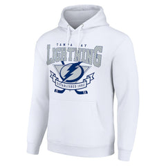 Tampa Bay Lightning Starter Team Logo Graphic Fleece Tri-Blend Pullover Hoodie - White | NHL near me