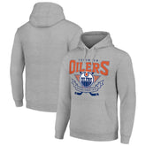 Edmonton Oilers Starter Team Logo Graphic Fleece Tri-Blend Pullover Hoodie - Heather Gray | NHL online