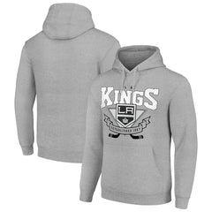 Los Angeles Kings Starter Team Logo Graphic Fleece Tri-Blend Pullover Hoodie - Heather Gray | NHL Lifestyle
