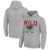 Minnesota Wild Starter Team Logo Graphic Fleece Tri-Blend Pullover Hoodie - Heather Gray | NHL online