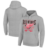 Detroit Red Wings Starter Team Logo Graphic Fleece Tri-Blend Pullover Hoodie - Heather Gray | NHL near me