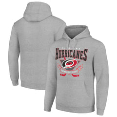Carolina Hurricanes Starter Team Logo Graphic Fleece Tri-Blend Pullover Hoodie - Heather Gray | NHL on sale