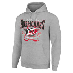 Carolina Hurricanes Starter Team Logo Graphic Fleece Tri-Blend Pullover Hoodie - Heather Gray | NHL on sale
