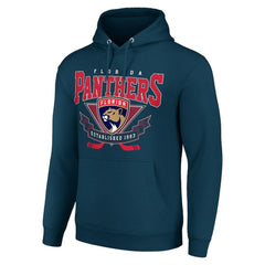 Florida Panthers Starter Team Logo Graphic Fleece Tri-Blend Pullover Hoodie - Navy | NHL discount