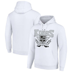 Los Angeles Kings Starter Team Logo Graphic Fleece Tri-Blend Pullover Hoodie - White | NHL Clearance