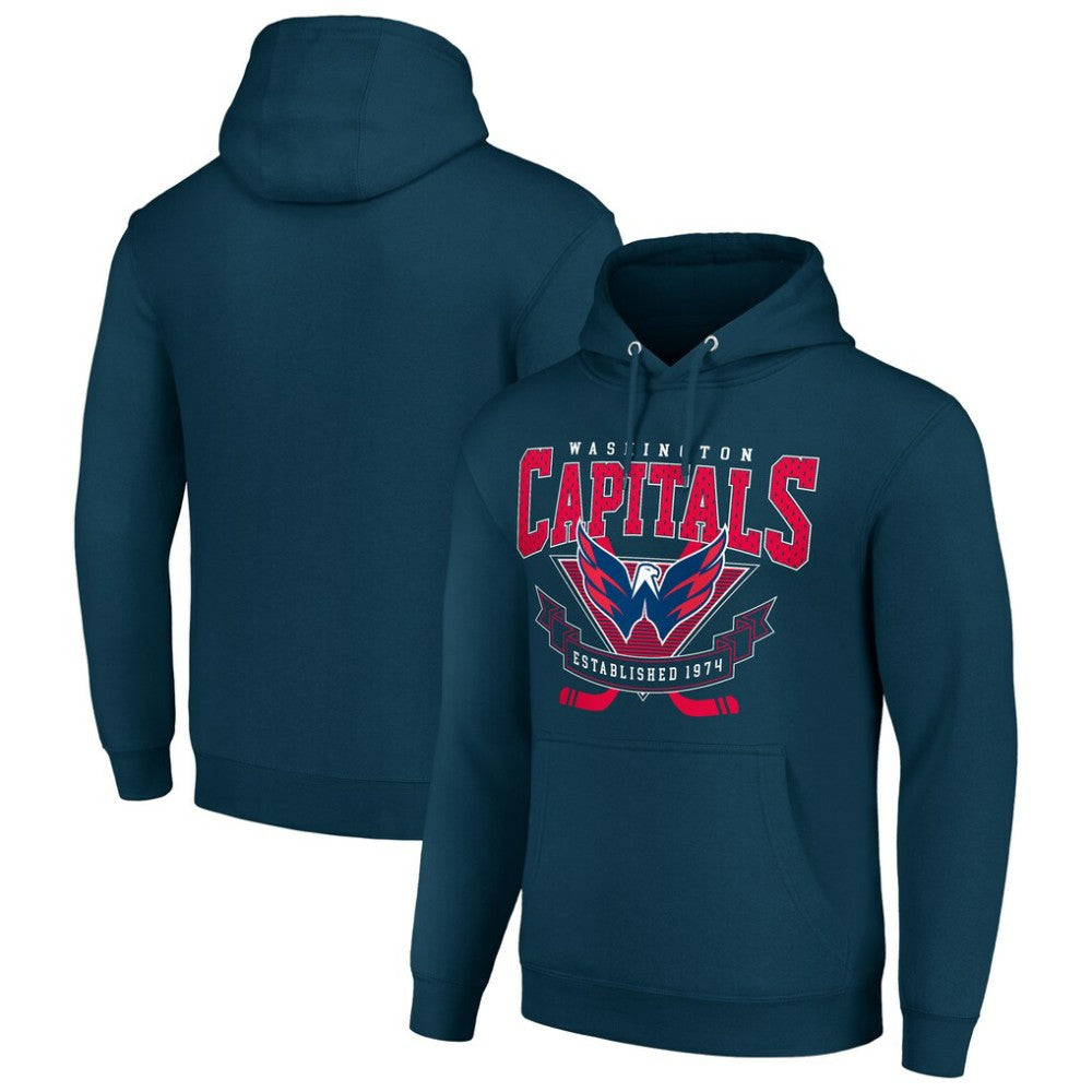 Washington Capitals Starter Team Logo Graphic Fleece Tri-Blend Pullover Hoodie - Navy | NHL online