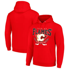 Calgary Flames Starter Team Logo Graphic Fleece Tri-Blend Pullover Hoodie - Red | NHL sale