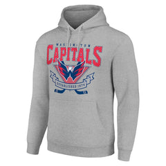 Washington Capitals Starter Team Logo Graphic Fleece Tri-Blend Pullover Hoodie - Heather Gray | NHL online
