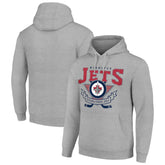 Winnipeg Jets Starter Team Logo Graphic Fleece Tri-Blend Pullover Hoodie - Heather Gray | NHL online