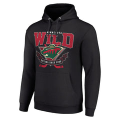 Minnesota Wild Starter Team Logo Graphic Fleece Tri-Blend Pullover Hoodie - Black | NHL on sale