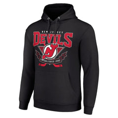New Jersey Devils Starter Team Logo Graphic Fleece Tri-Blend Pullover Hoodie - Black | NHL discount