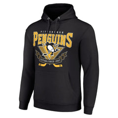 Pittsburgh Penguins Starter Team Logo Graphic Fleece Tri-Blend Pullover Hoodie - Black | NHL online