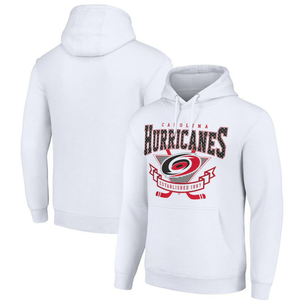 Carolina Hurricanes Starter Team Logo Graphic Fleece Tri-Blend Pullover Hoodie - White | NHL near me