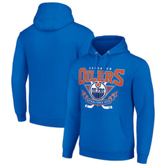 Edmonton Oilers Starter Team Logo Graphic Fleece Tri-Blend Pullover Hoodie - Royal | NHL on sale