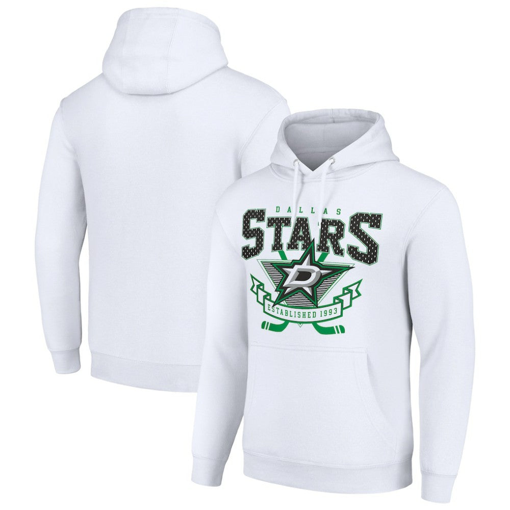 Dallas Stars Starter Team Logo Graphic Fleece Tri-Blend Pullover Hoodie - White | NHL discount