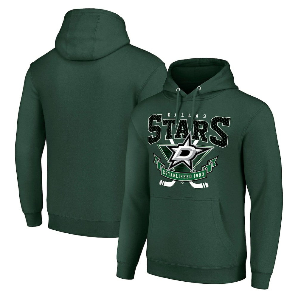 Dallas Stars Starter Team Logo Graphic Fleece Tri-Blend Pullover Hoodie - Olive | NHL near me