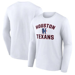 Houston Texans Secondary Logo Victory Arch Long Sleeve T-Shirt - White - NFL