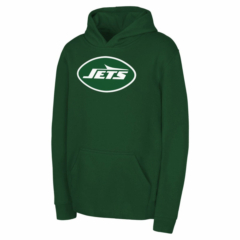 New York Jets Youth Team Logo Pullover Hoodie - Green - NFL