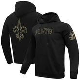 New Orleans Saints Pro Standard Classic Chenille Pullover Hoodie - Black - NFL
