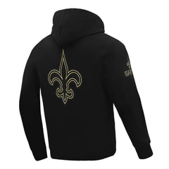 New Orleans Saints Pro Standard Classic Chenille Pullover Hoodie - Black - NFL