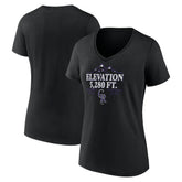 Colorado Rockies Women's Elevation V-Neck T-Shirt Sale