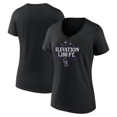 Colorado Rockies Women's Elevation V-Neck T-Shirt Sale