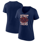Detroit Tigers Women's Motor City Baseball V-Neck T-Shirt Sale
