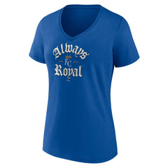 Kansas City Royals Women's Always Royal V-Neck T-Shirt Discount