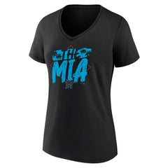 Miami Marlins Women's The MIA V-Neck T-Shirt Outlet
